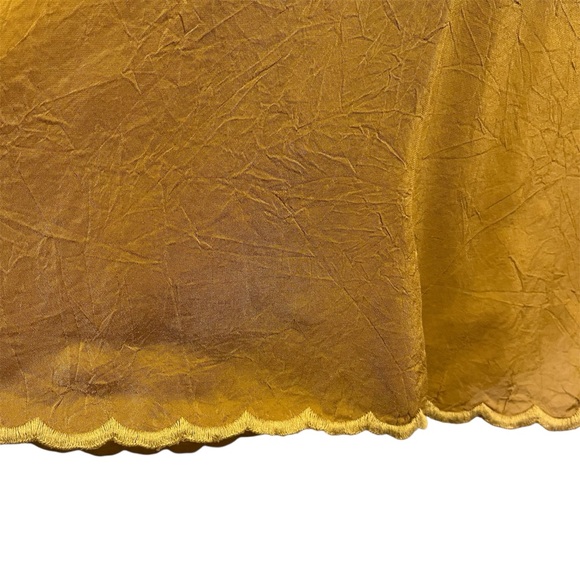 Johnny Was Golden Ochre Embroidered Tunic Top Lace Detail - Size M - Picture 5 of 8